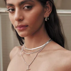 Marcella Double Stack Silver Necklace