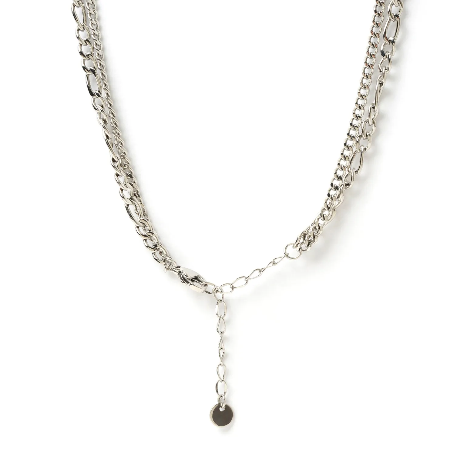 Marcella Double Stack Silver Necklace