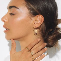 Mendoza Gold Huggie Earrings
