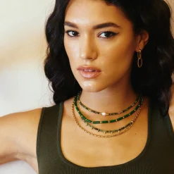 Mila Gemstone Necklace - Clinozoisite