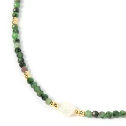 Mila Gemstone Necklace - Clinozoisite