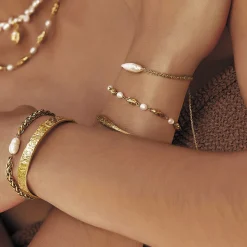 Mimi Pearl and Gold Bracelet