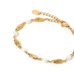 Mimi Pearl and Gold Bracelet