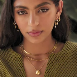 Mimi Pearl and Gold Earrings