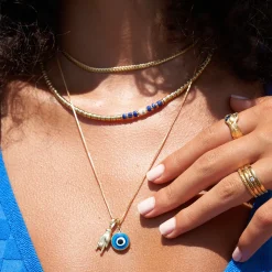 Occhio Gold Charm Necklace