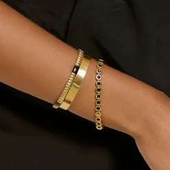 Onyx Bracelet - Two Toned Black
