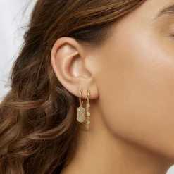 Paloma Gold Huggie Earrings