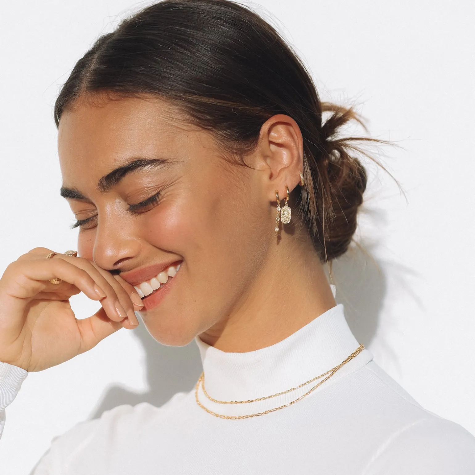 Paloma Gold Huggie Earrings