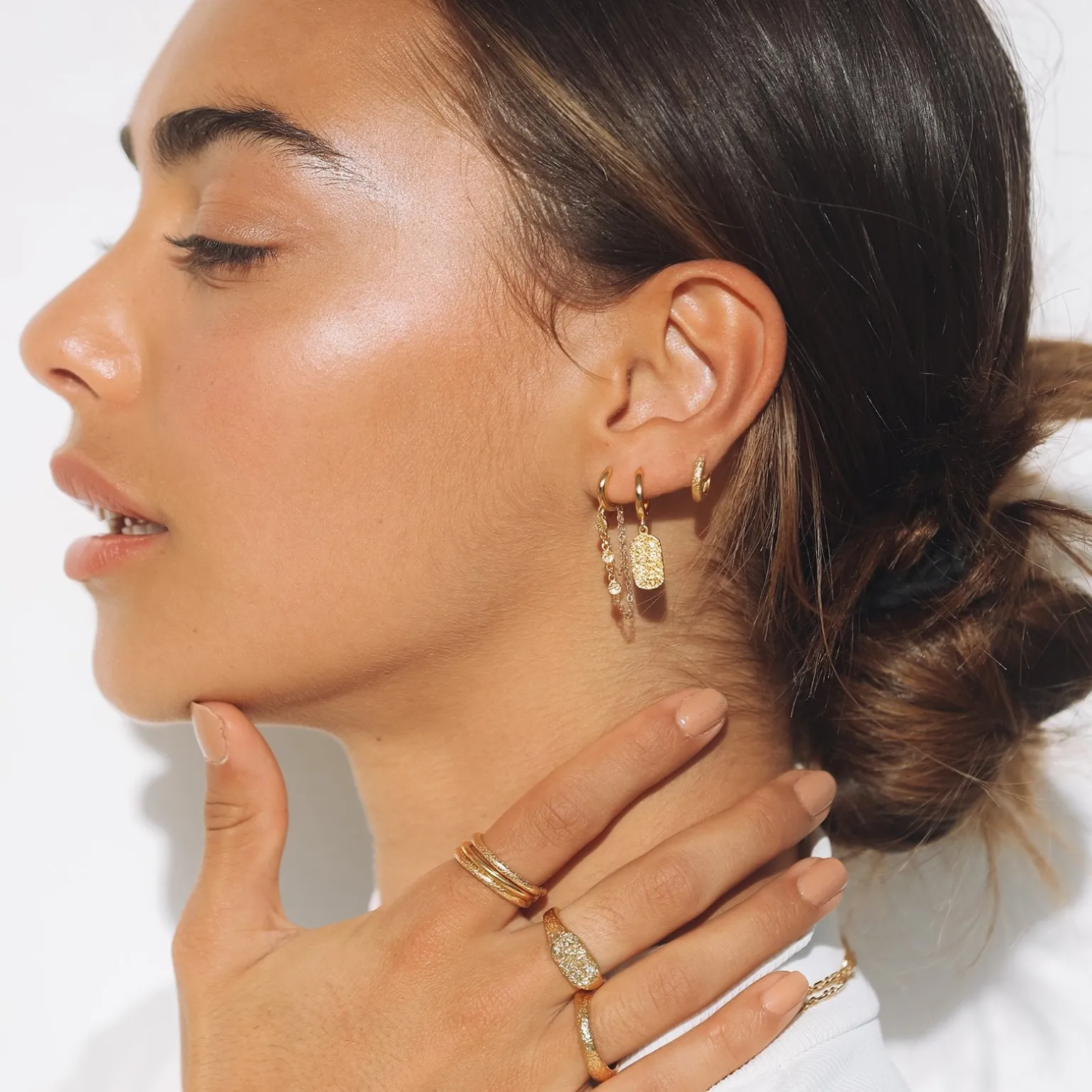 Paloma Gold Huggie Earrings