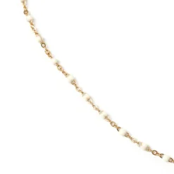 Peggy Gold and Enamel Necklace - Vanilla