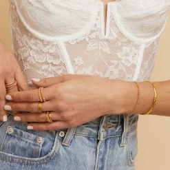 Pia Crystal Beaded Bracelet - Rose Quartz