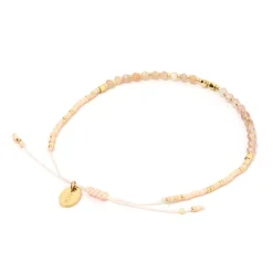 Pia Crystal Beaded Bracelet - Rose Quartz
