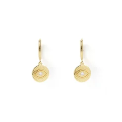 Protective Eye Gold Hoop Huggies
