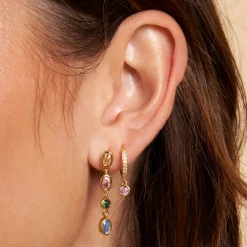 Rhodes Gold Earrings - Rose