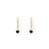 Rhodes Gold Earrings - Sapphire