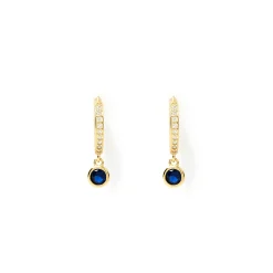 Rhodes Gold Earrings - Sapphire