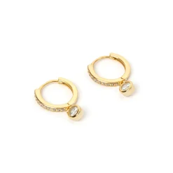 Rhodes Gold Earrings - Stone
