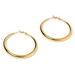 Riley Gold Hoop Earrings - Large