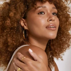 Riley Gold Hoop Earrings - Large