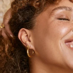 Riley Gold Hoop Earrings - Small