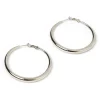 Riley Silver Hoop Earrings - Large