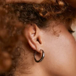 Riley Silver Hoop Earrings - Small