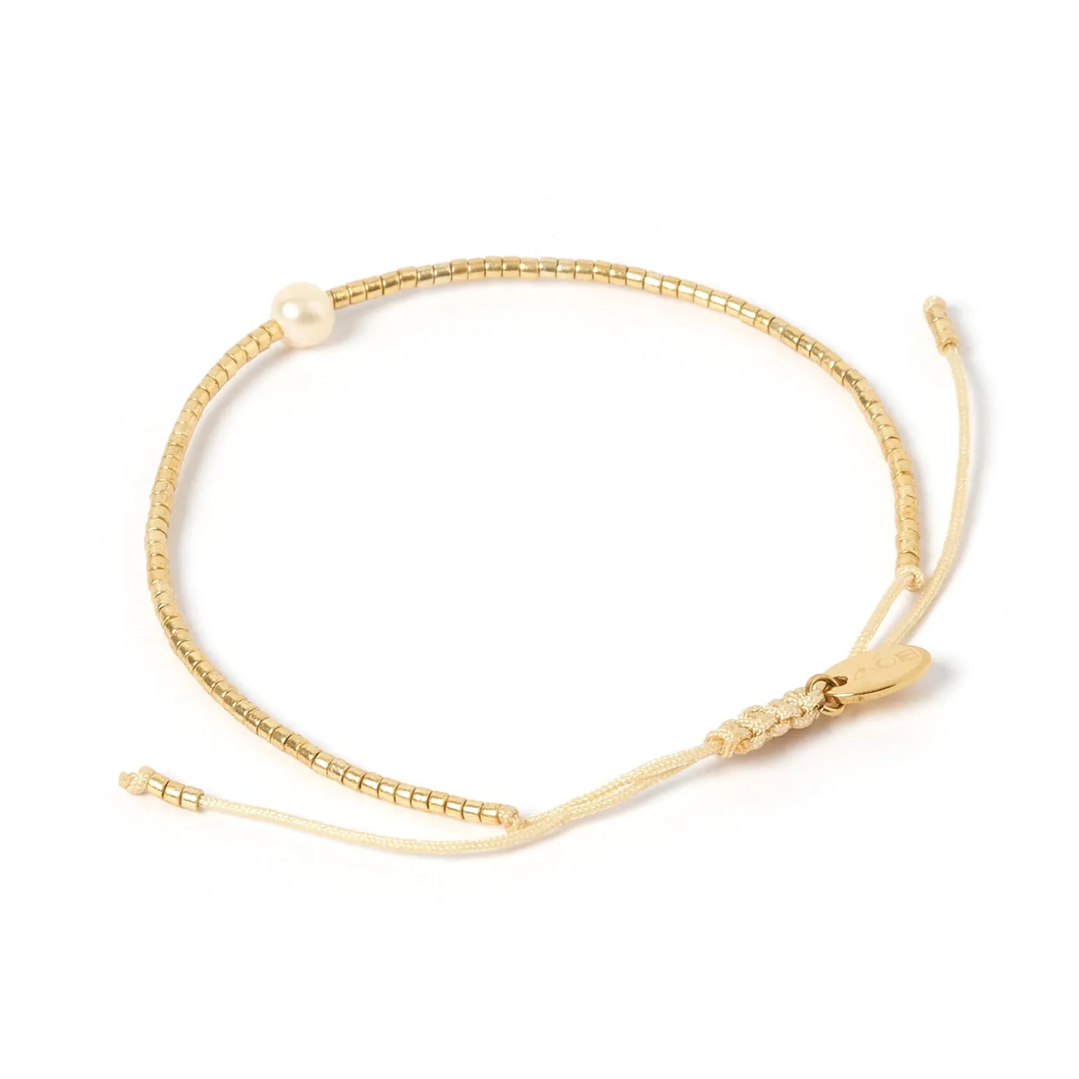 River Gold and Pearl Bracelet