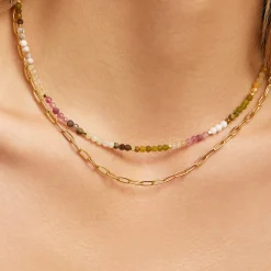 Saffron Gemstone Necklace