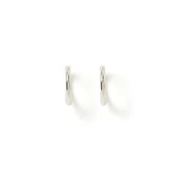Scarlet Silver Hoop Earrings