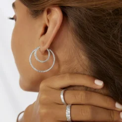 Sebastian Silver Hoop Earrings