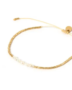 Seline Gold and Pearl Bracelet