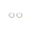 Shia Silver Huggie Earrings