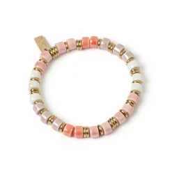 Skylar Ceramic and Gold Bracelet - Peony