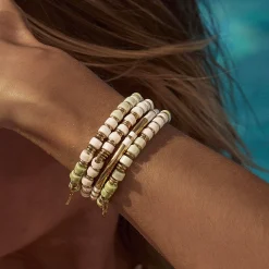 Skylar Ceramic and Gold Bracelet - Mint