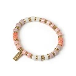 Skylar Ceramic and Gold Bracelet - Peony
