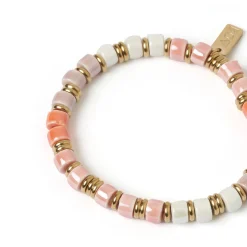 Skylar Ceramic and Gold Bracelet - Peony