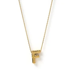 Statement Gold Letter Necklace