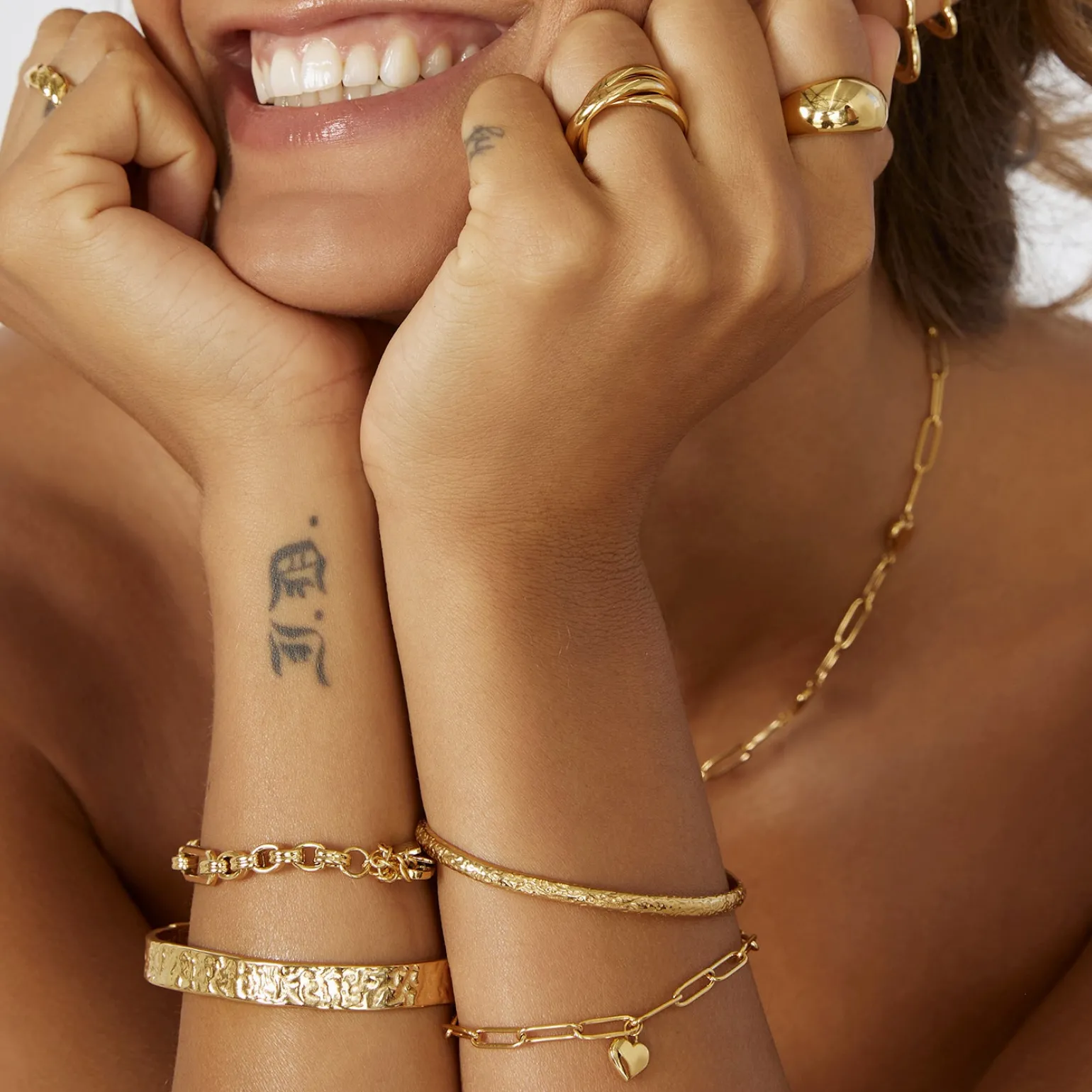 Stevie Gold Cuff Bracelet