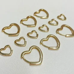 Sweetheart Gold Earrings - Large