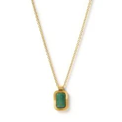Teo Gold Necklace - Jade