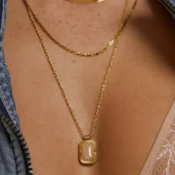 Teo Gold Necklace - Rose