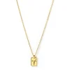 Zodiac Gold Tag Necklace