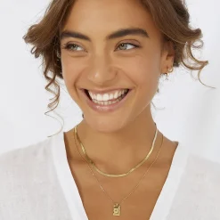 Zodiac Gold Tag Necklace