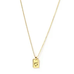Zodiac Gold Tag Necklace